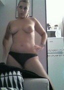 Blonde amateur in a thong