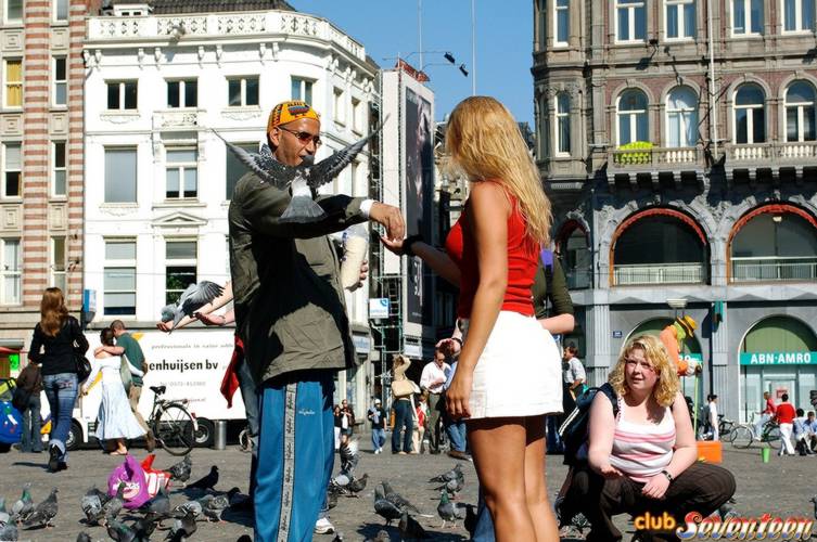 Teen walk around in public