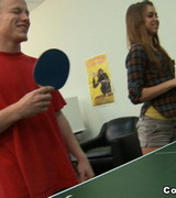Foosball blowjob